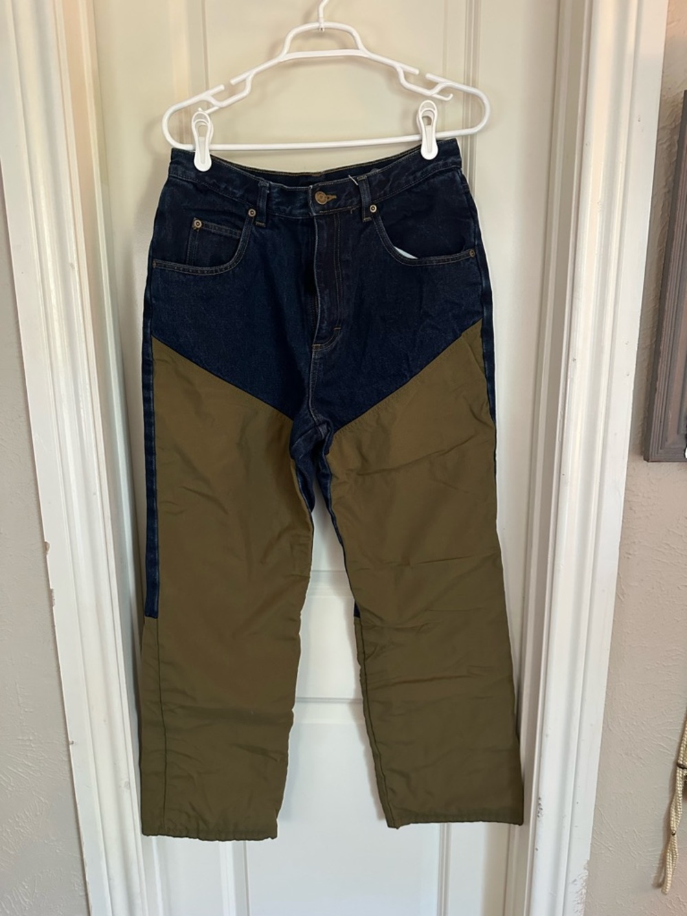 Field & Stream Two-Tone Olive and Dark Lined Blue Relaxed Jeans